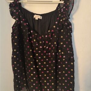 Loft sparkly poka dot sleeveless top
